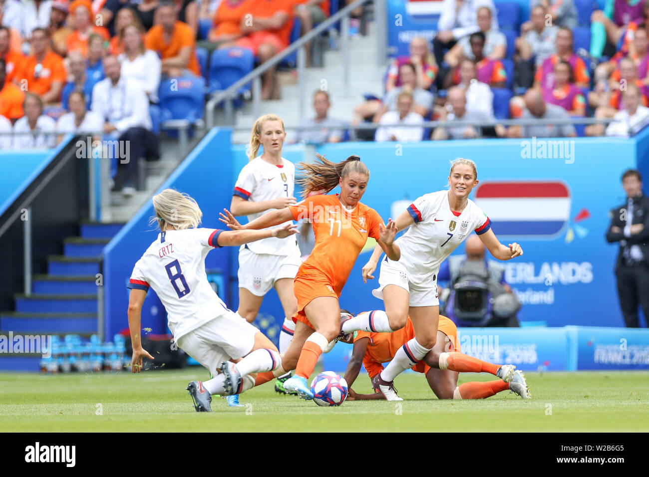 Lyon, France. 07th July, 2019. Martens of the Netherlands during match against the United States game valid for the Final of the Women 's Soccer World Cup in Lyon in France this Sunday, 07. Credit: Brazil Photo Press/Alamy Live News Stock Photo