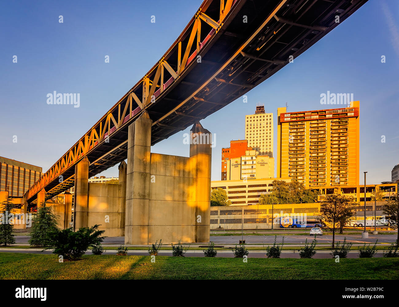 The Memphis Suspension Railway, also known as the Mud Island Monorail
