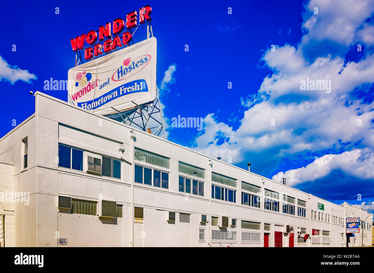 Vintage signage remains at Wonder Bread Bakery, Sept. 12, 2015, in Memphis, Tennessee Stock