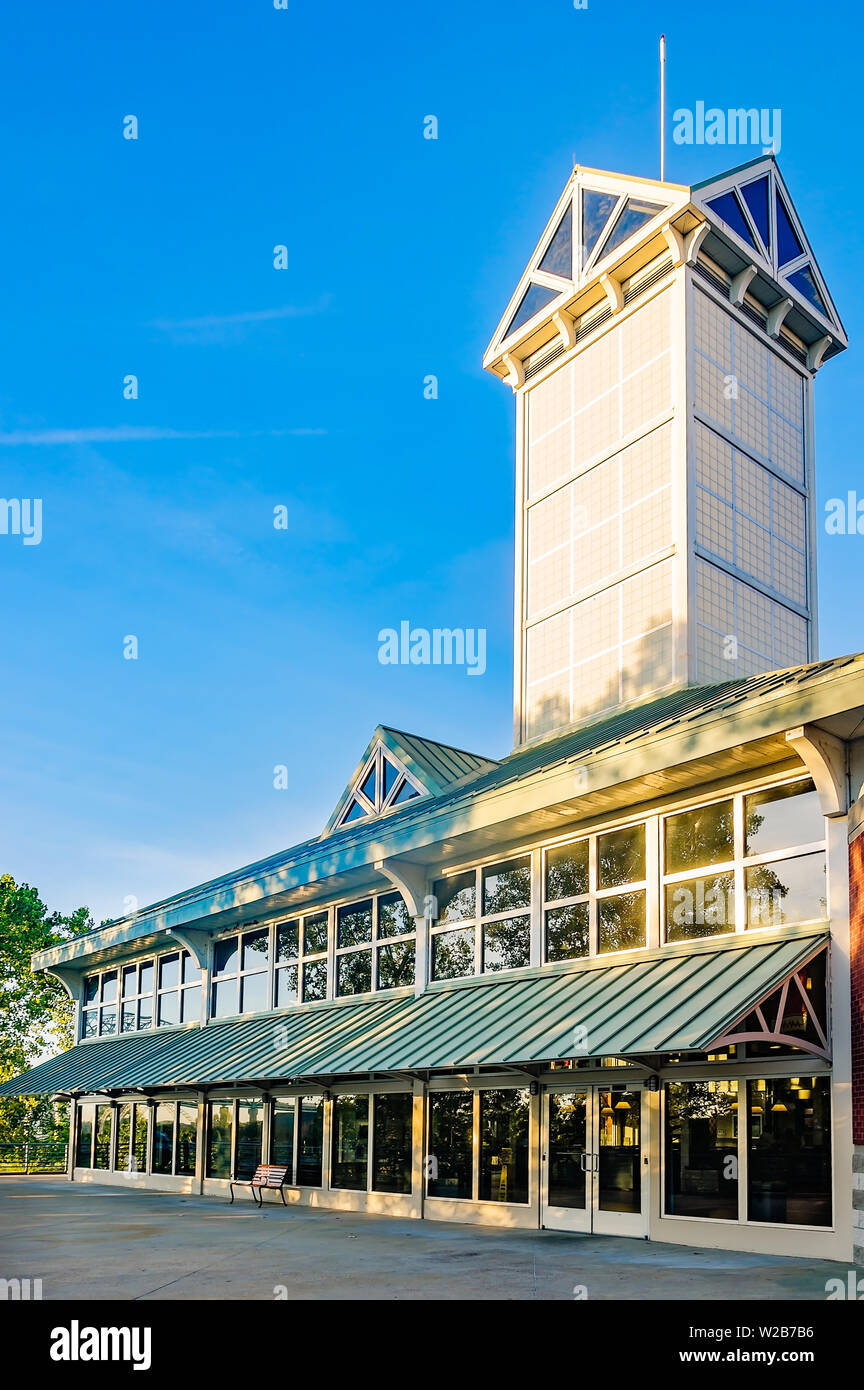 The sun sets on the Tennessee Center, Sept. 13, 2015, in