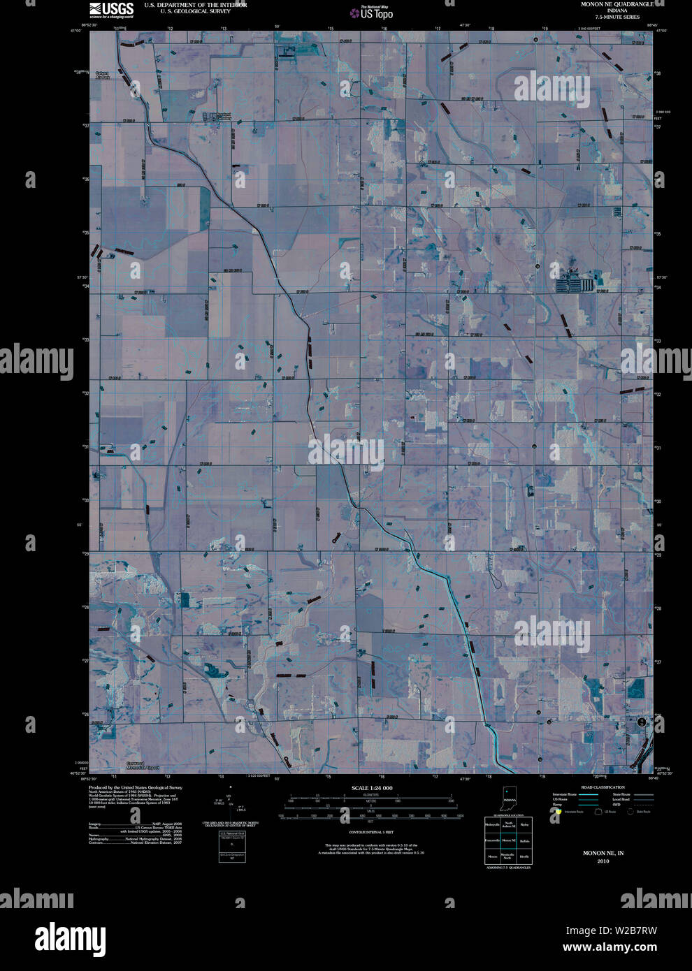 Monon Line Map Map of monon hi-res stock photography and images - Alamy