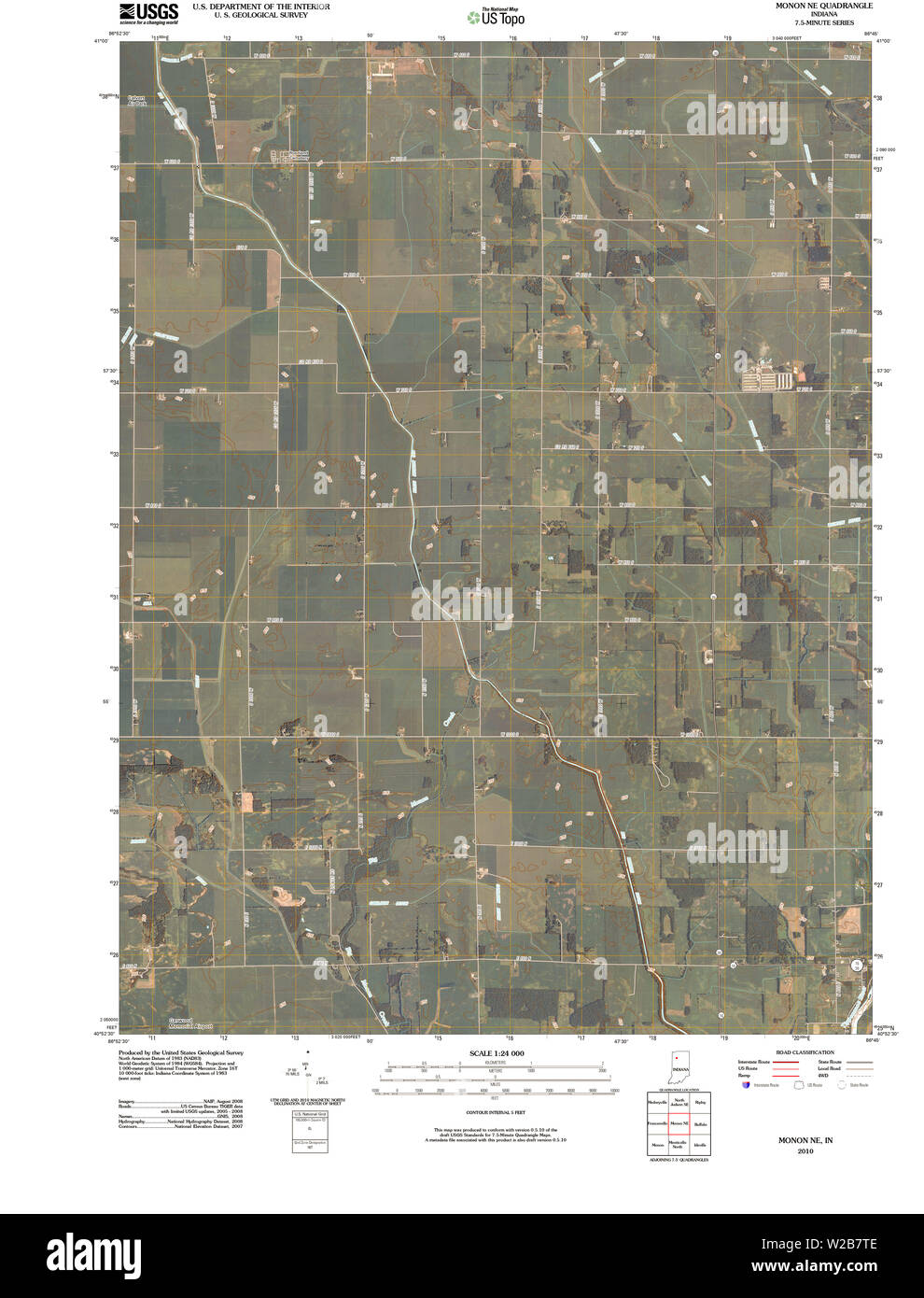 Monon Line Map Map of monon hi-res stock photography and images - Alamy