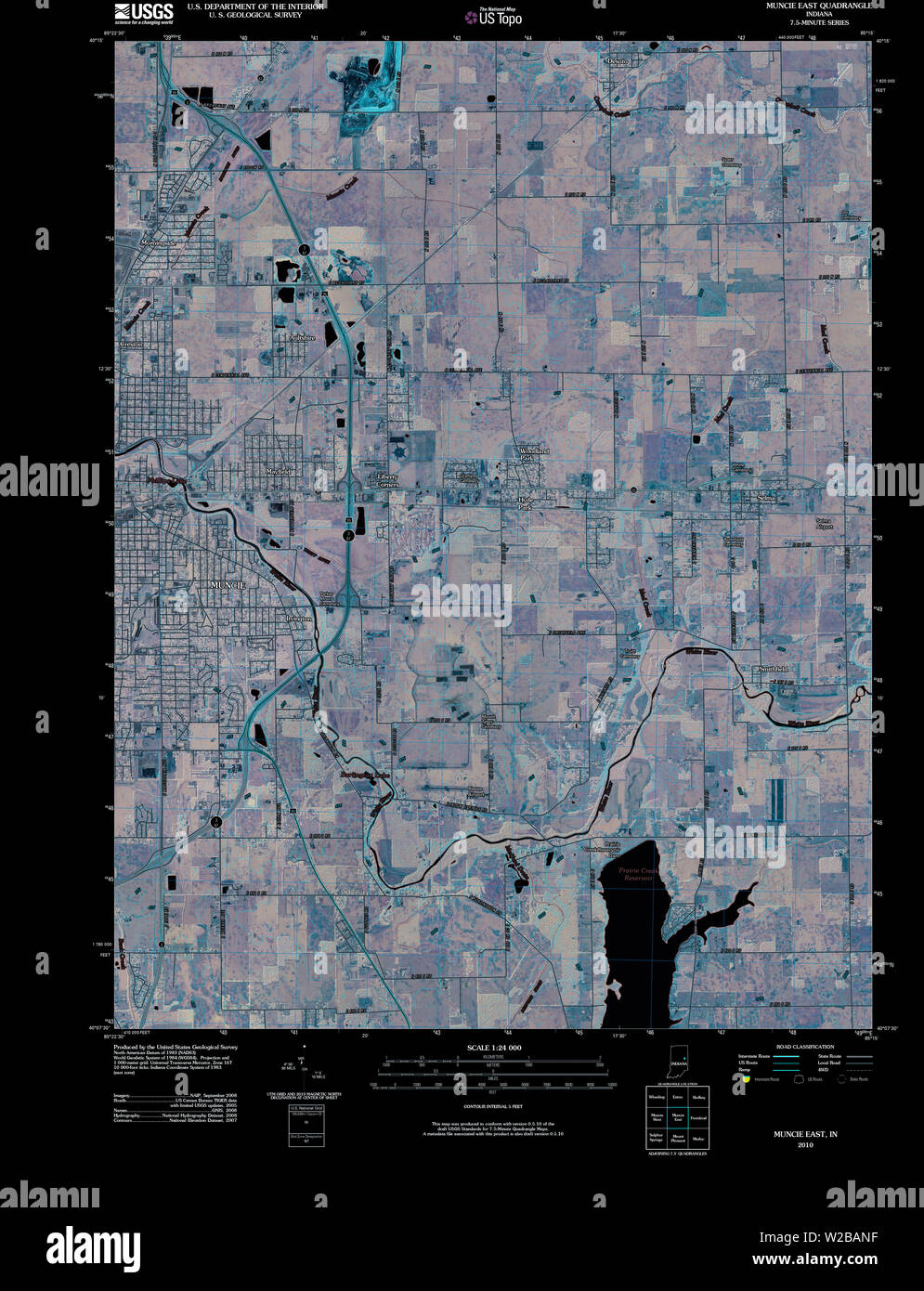 Muncie indiana map hi-res stock photography and images - Alamy