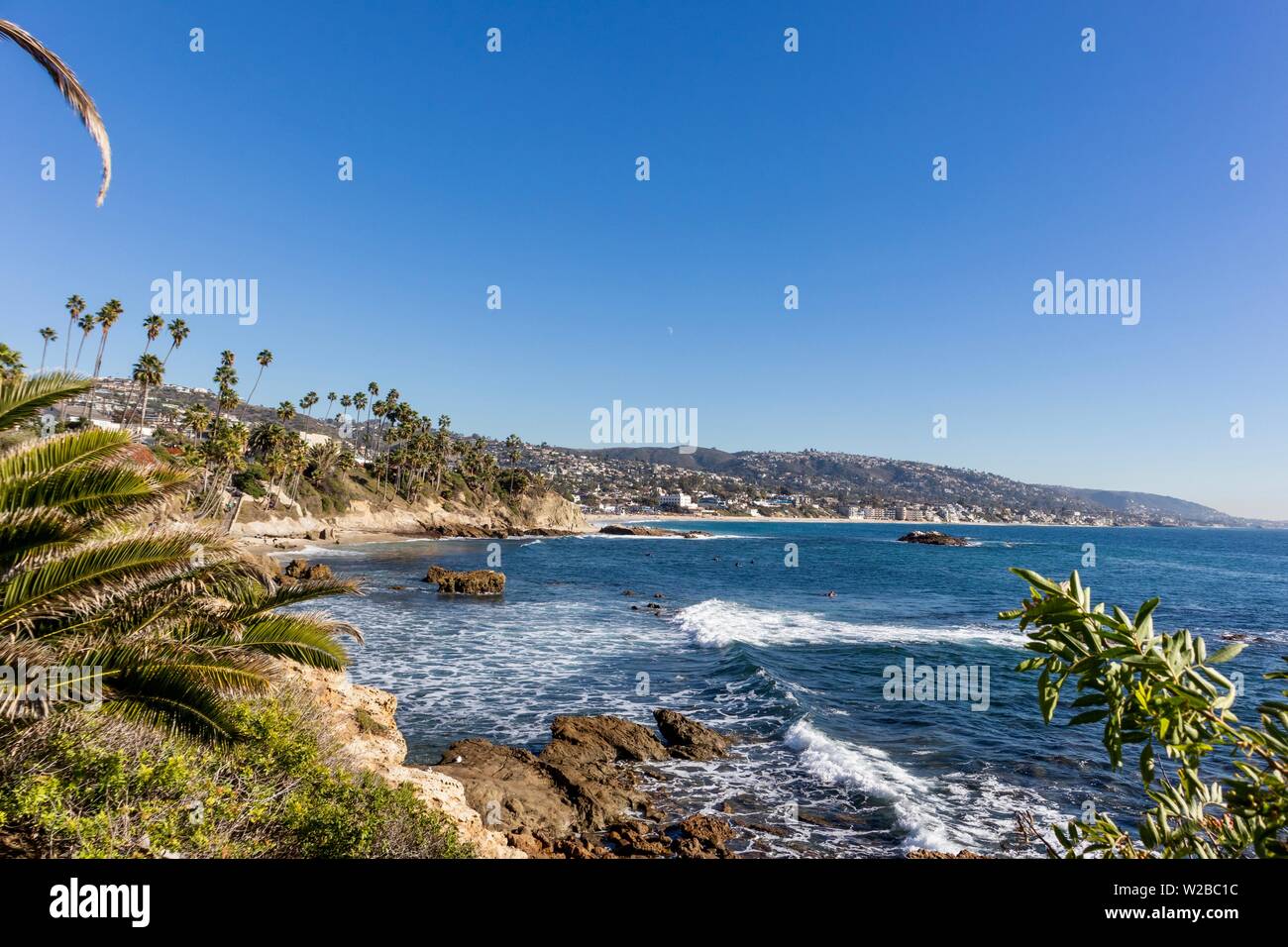 laguna beach coastline in Orange County California Stock Photo