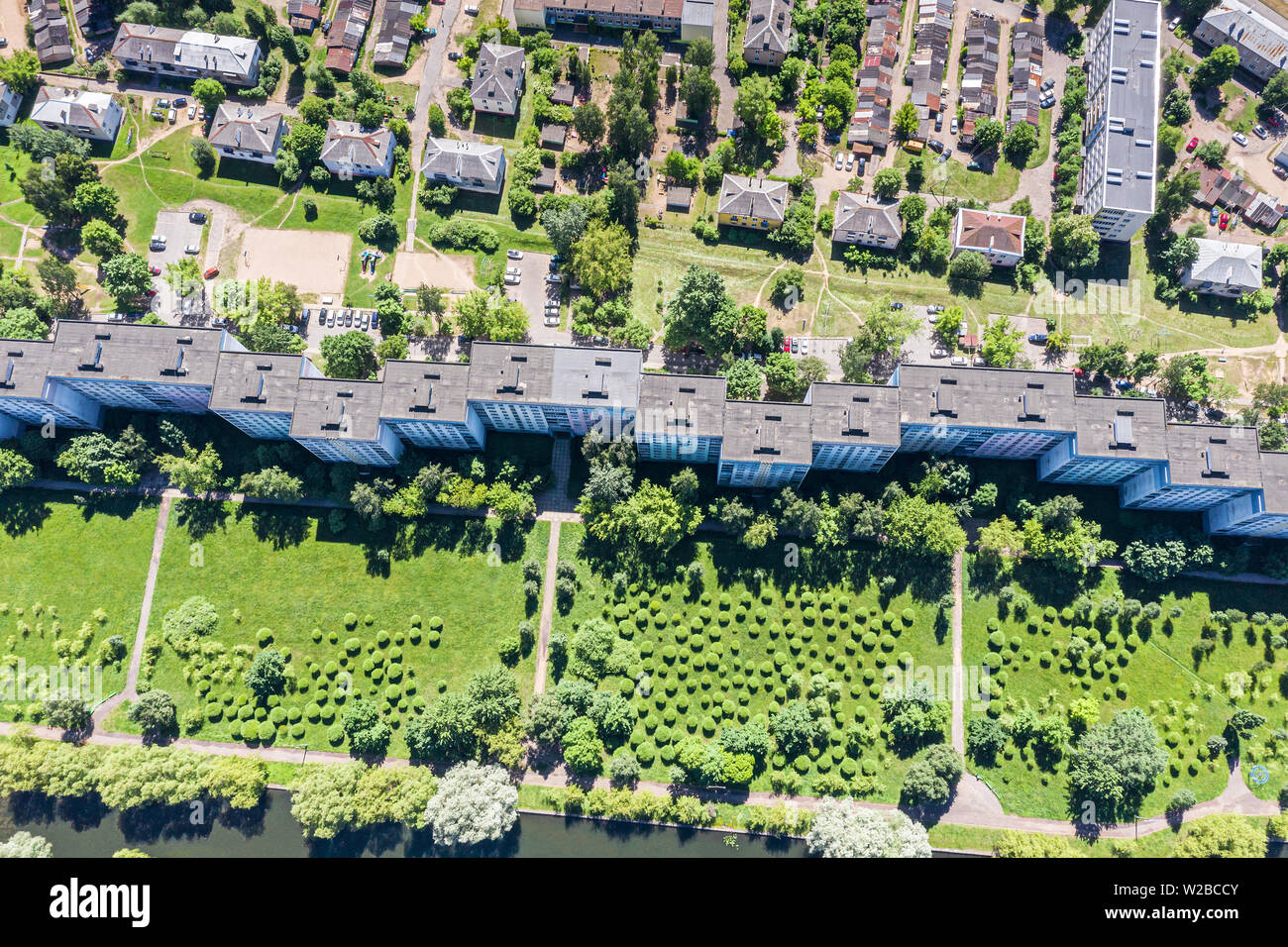 Aerial photo community garden hires stock photography and images Alamy