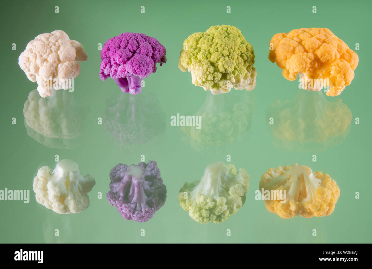 Cauliflower colored yellow green purple hi-res stock photography and ...