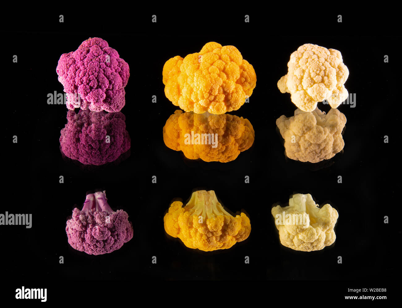 Cauliflower colored yellow green purple hi-res stock photography and ...
