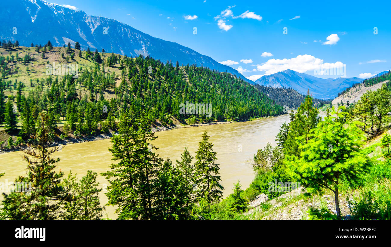Rugged Mountains along the Fraser River where the LyttonLillooet