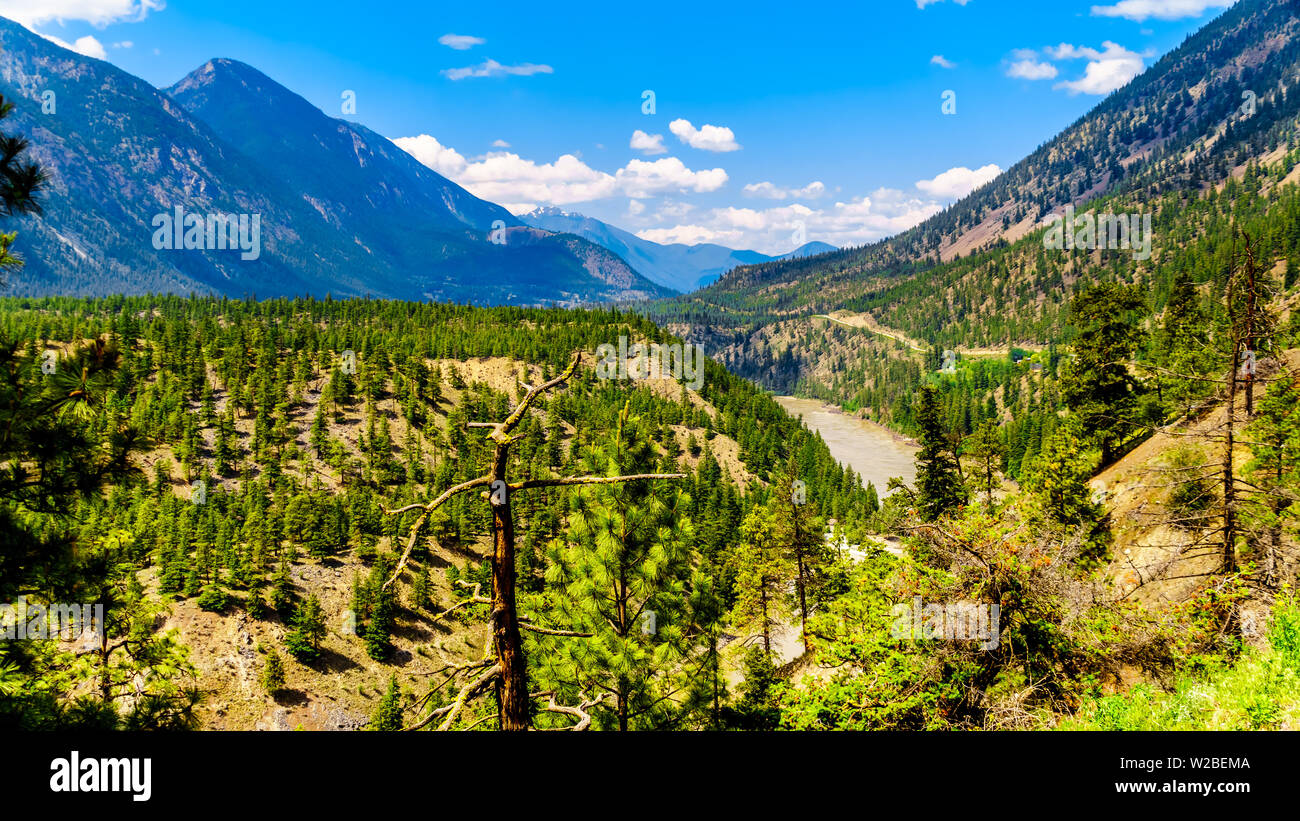 Rugged Mountains along the Fraser River where the LyttonLillooet Highway 12 follows this Mighty