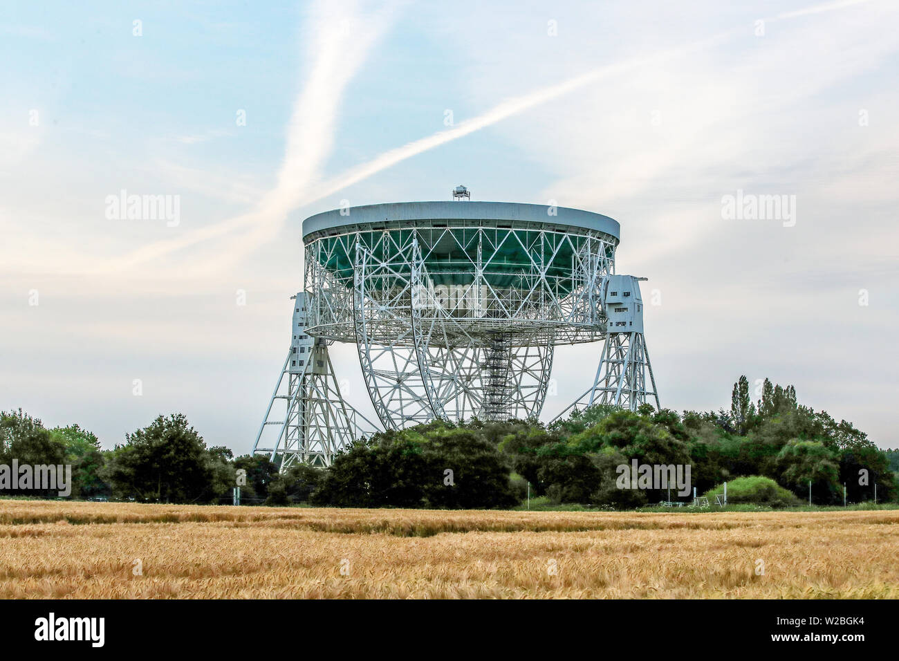 The Lovell telescope at Jodrell Bank Observatory in Cheshire, after it