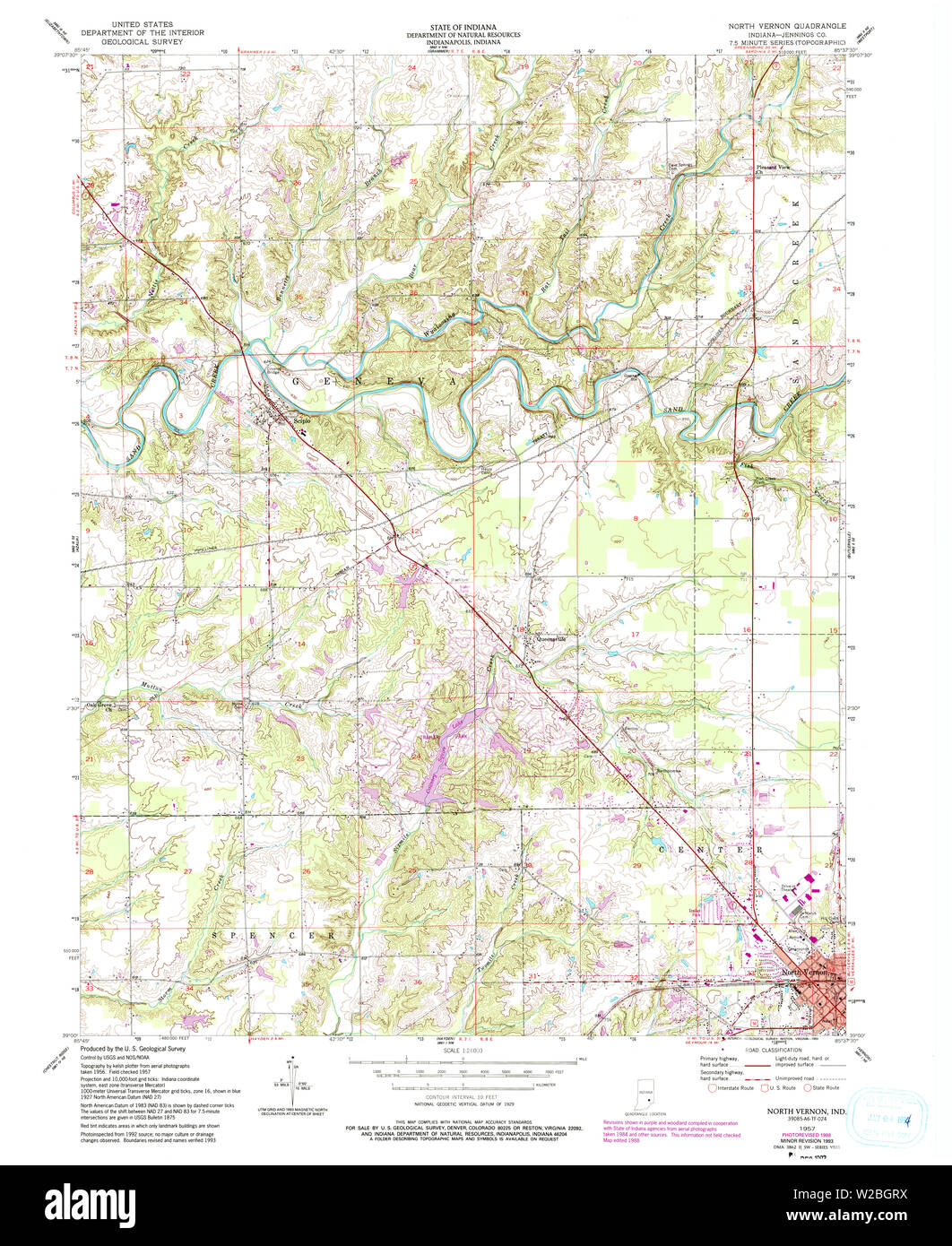 North vernon indiana map hires stock photography and images Alamy