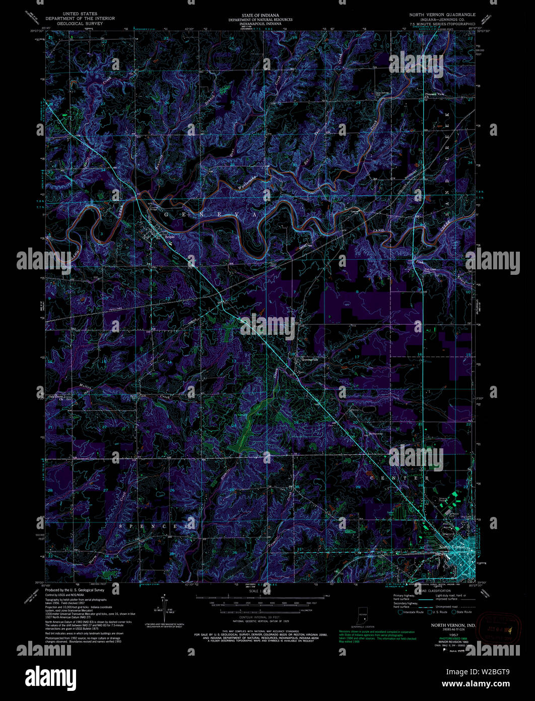 Map of north vernon hires stock photography and images Alamy