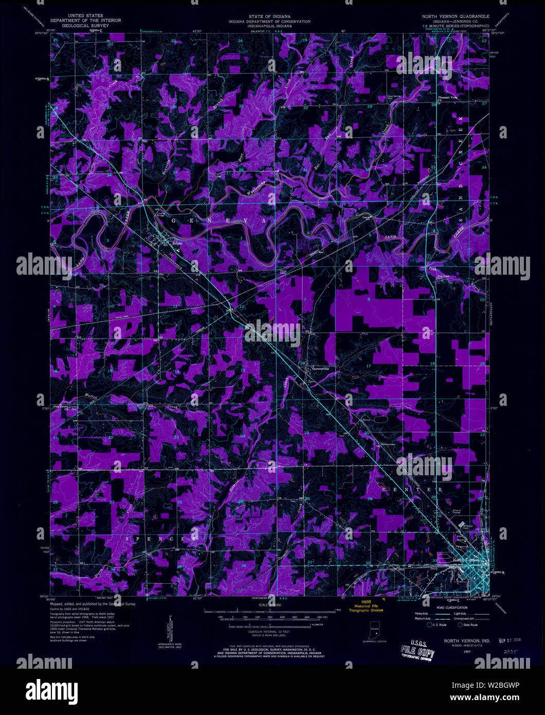 Vernon indiana map hires stock photography and images Alamy