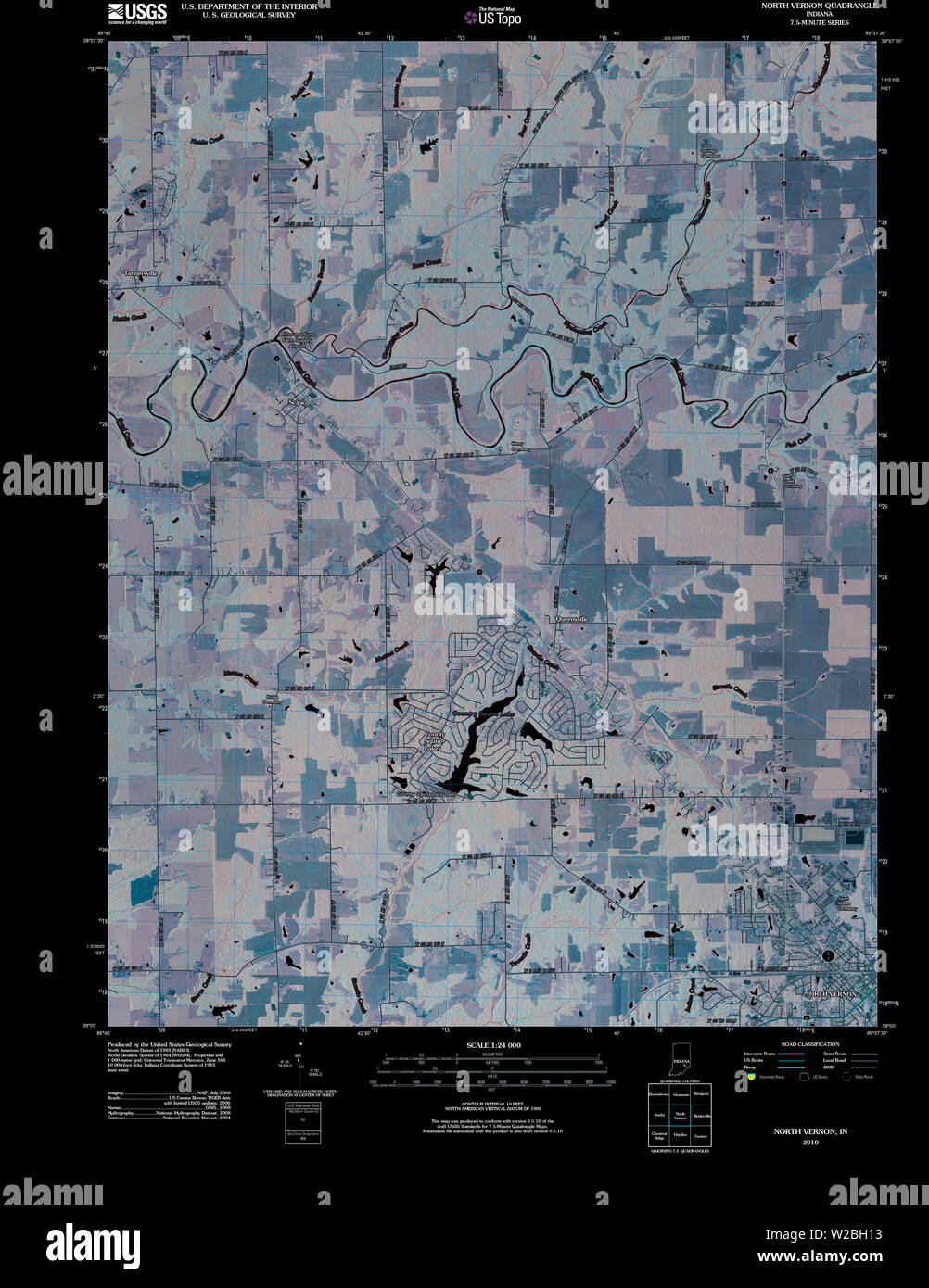 North vernon indiana map hires stock photography and images Alamy