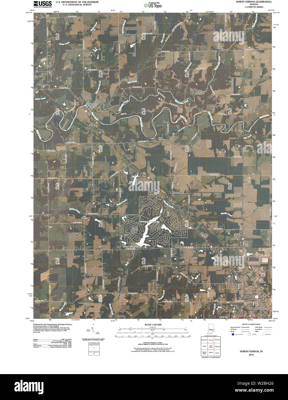 North vernon indiana map hires stock photography and images Alamy