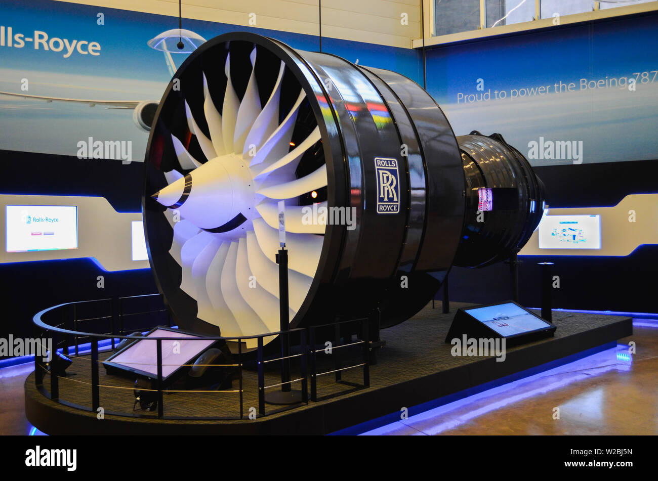 Boeing engine in Seattle Washington Stock Photo Alamy