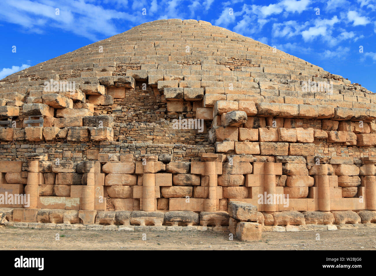 Mausoleum of Numidian kings (2nd century BC), Medracen, Algeria Stock