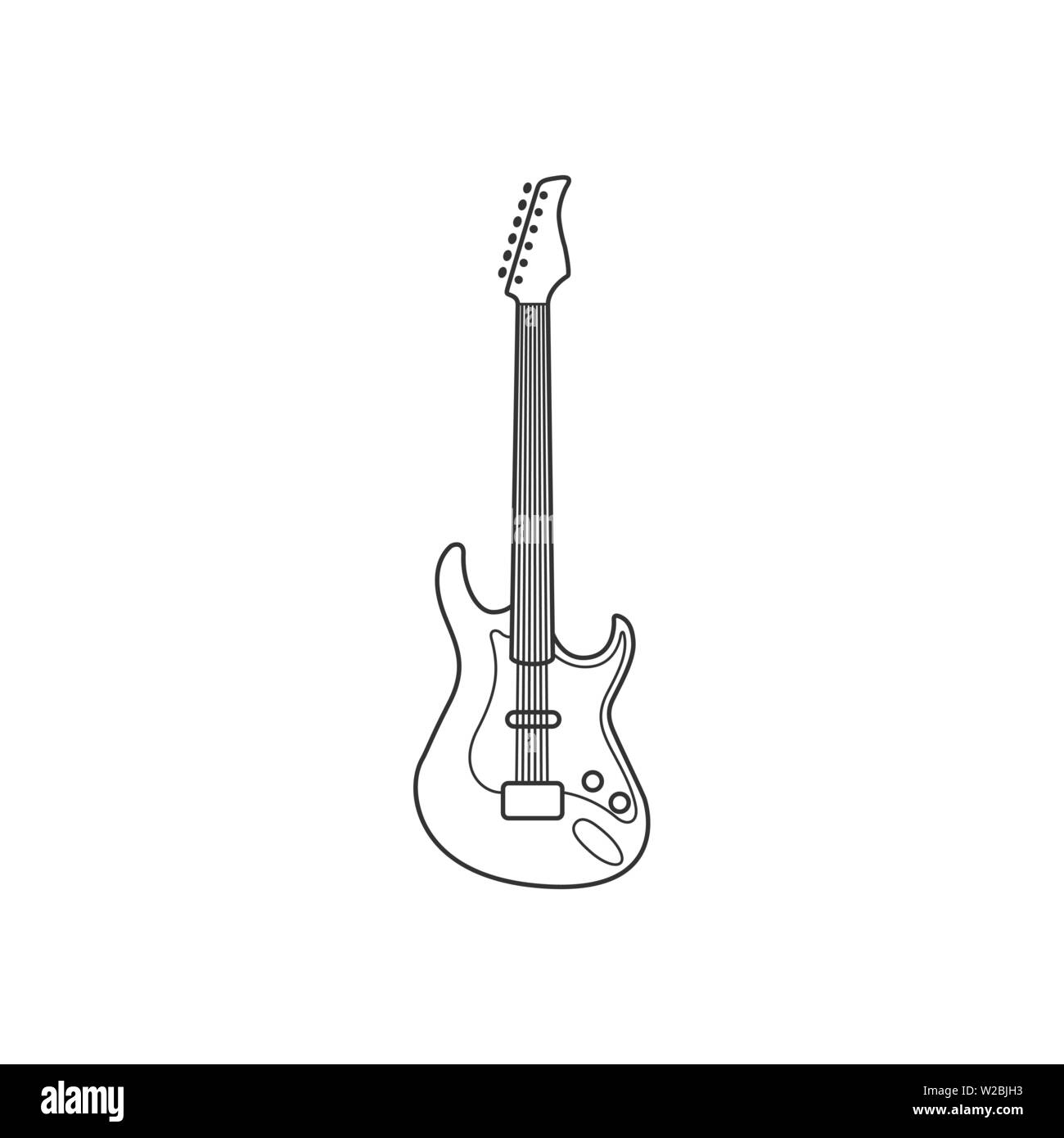 Black Guitar Outline