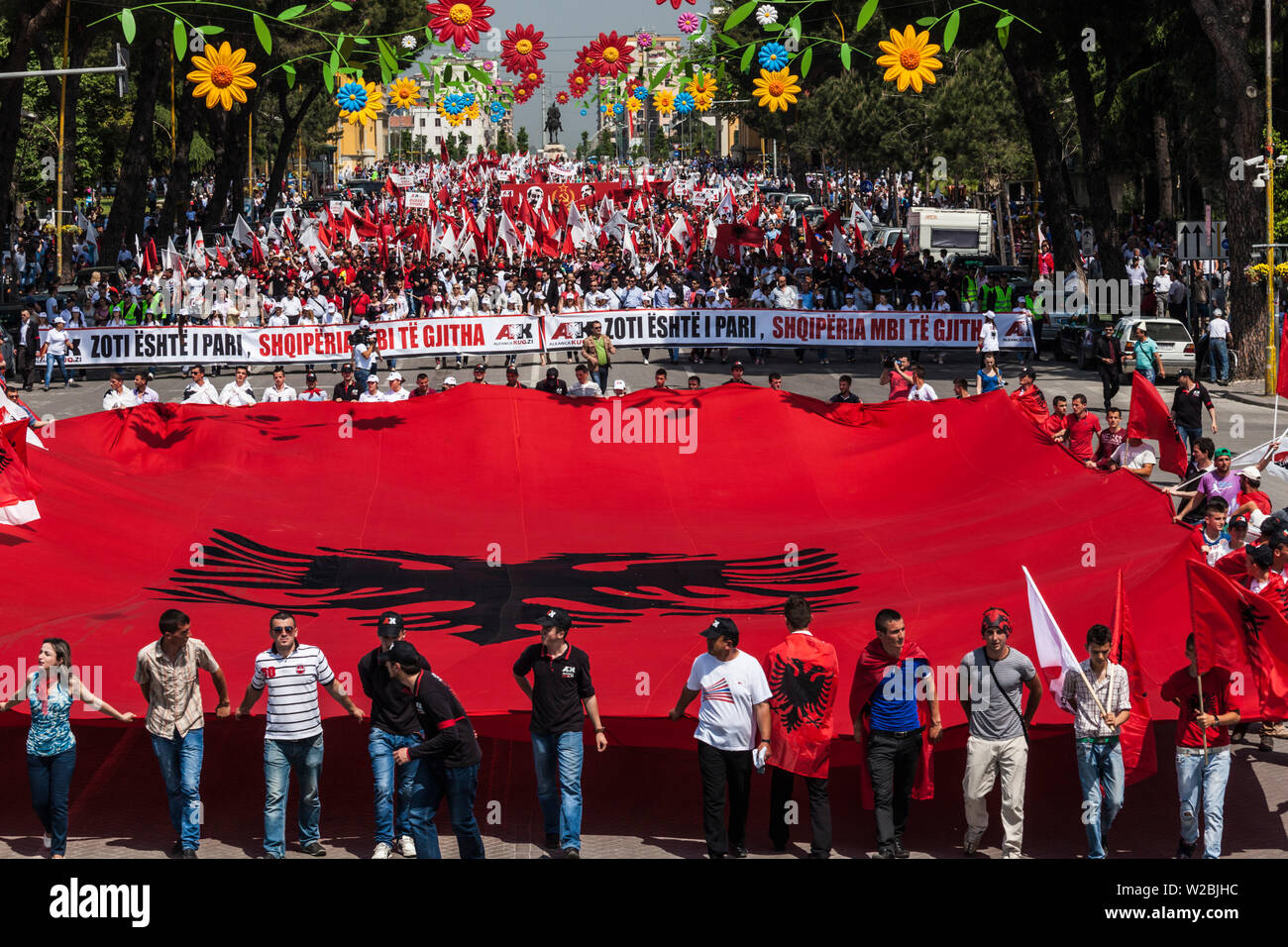 Albania, Tirana, May Day Celebration Stock Photo - Alamy