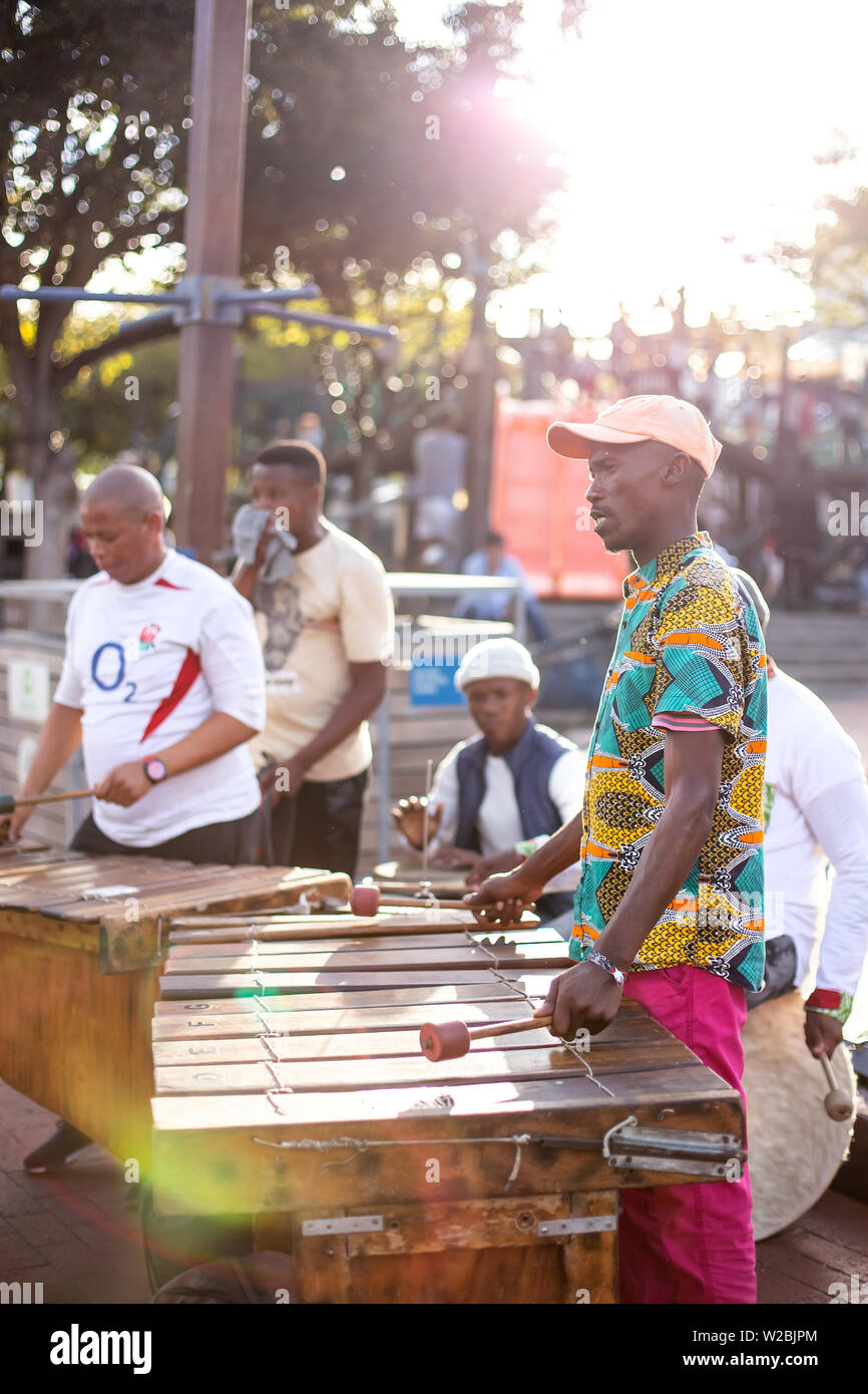 Cape Town, South Africa, 12th April 2019 Musician preforming on a