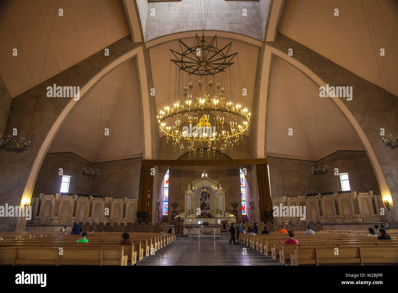 Armenia, Yerevan, Surp Grigor Lusavorich Yekeghetsi Cathedral - the largest Armenia church in the world Stock Photo