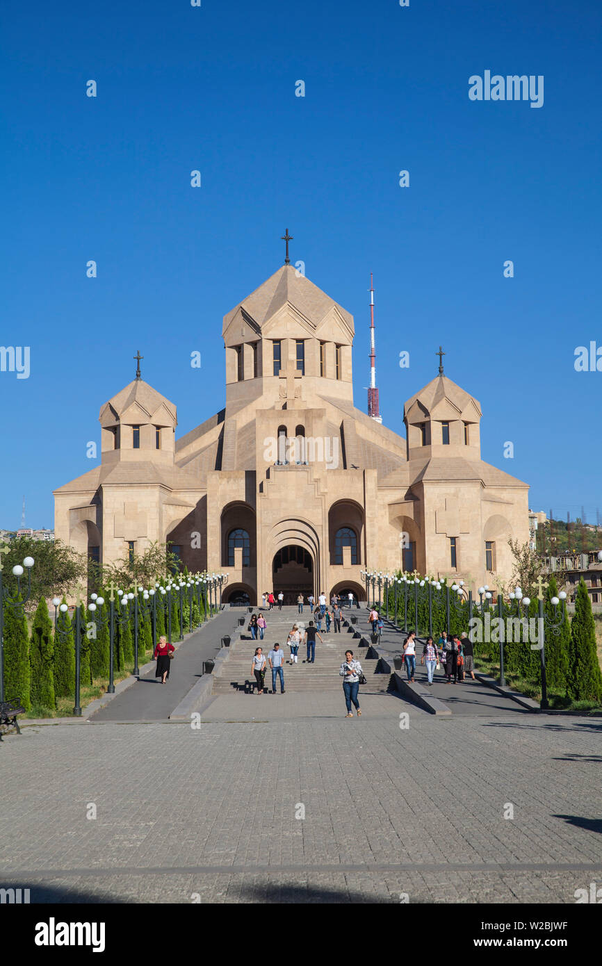 Armenia, Yerevan, Kentron District, Surp Grigor Lusavorich Yekeghetsi Cathedral - the largest Armenia church in the world Stock Photo