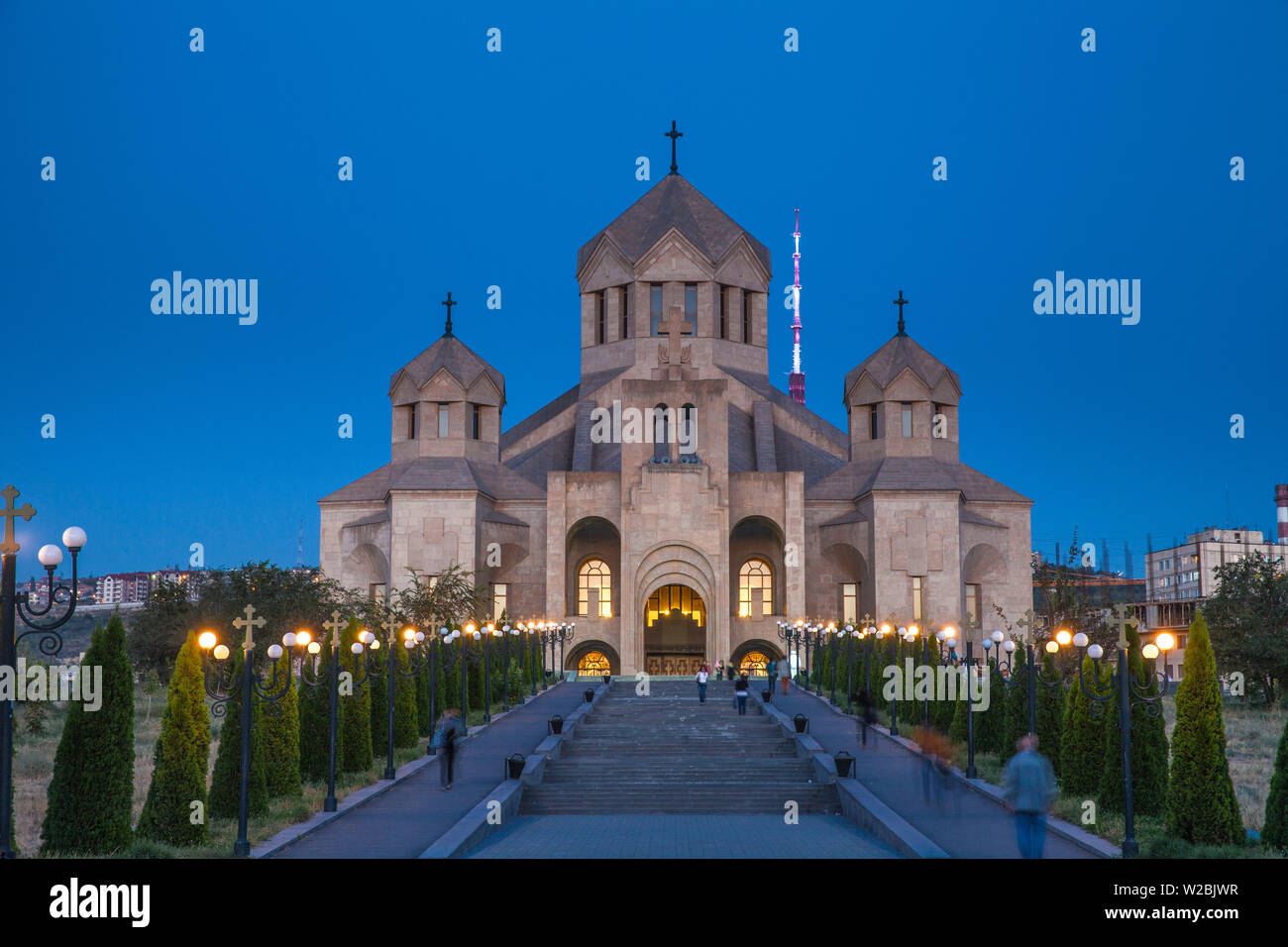 Armenia, Yerevan, Kentron District, Surp Grigor Lusavorich Yekeghetsi Cathedral - the largest Armenia church in the world Stock Photo