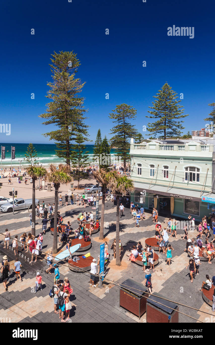 Australia, New South Wales, NSW, Sydney, Manly, Belgrave Street, elevated view Stock Photo