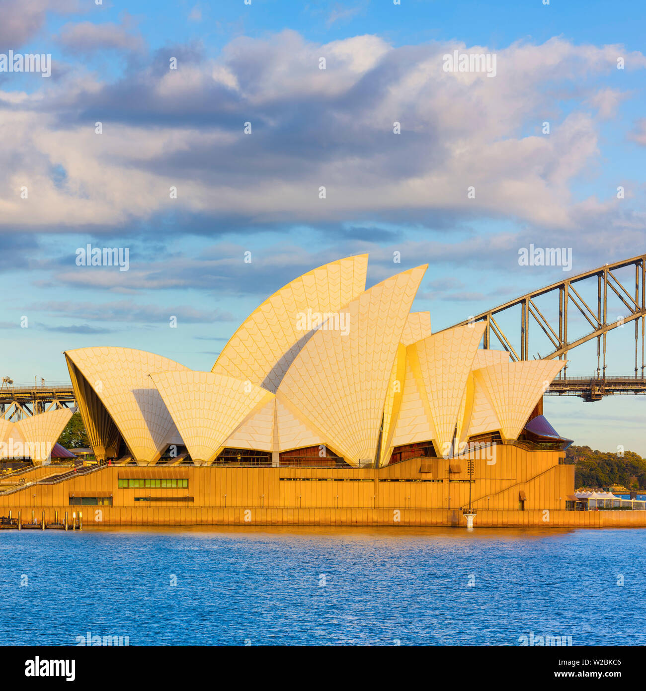 Sydney Opera House & Harbour Bridge, Darling Harbour, Sydney, New South Wales, Australia Stock Photo