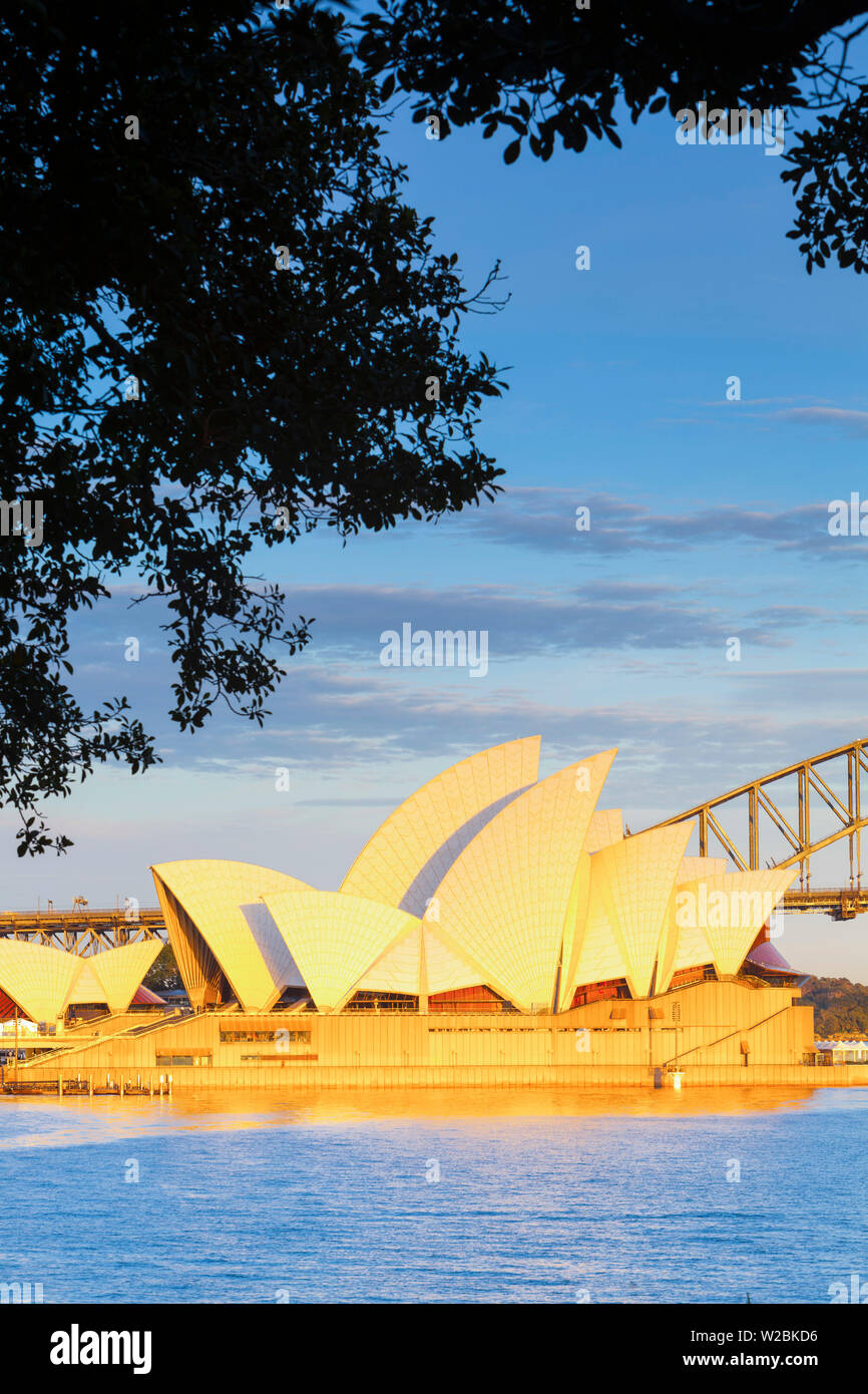 Sydney Opera House & Harbour Bridge, Darling Harbour, Sydney, New South Wales, Australia Stock Photo