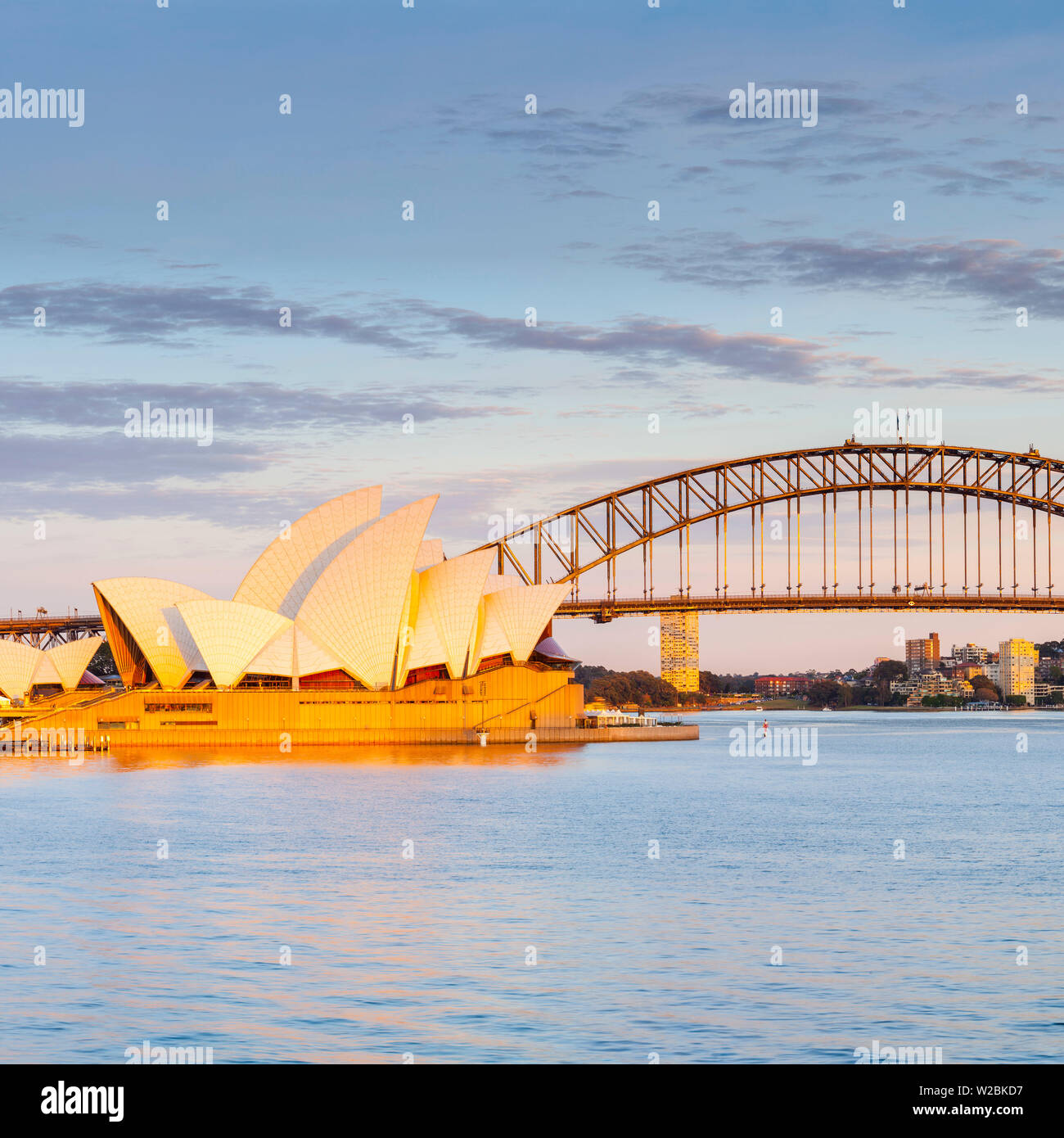 Sydney Opera House & Harbour Bridge, Darling Harbour, Sydney, New South Wales, Australia Stock Photo