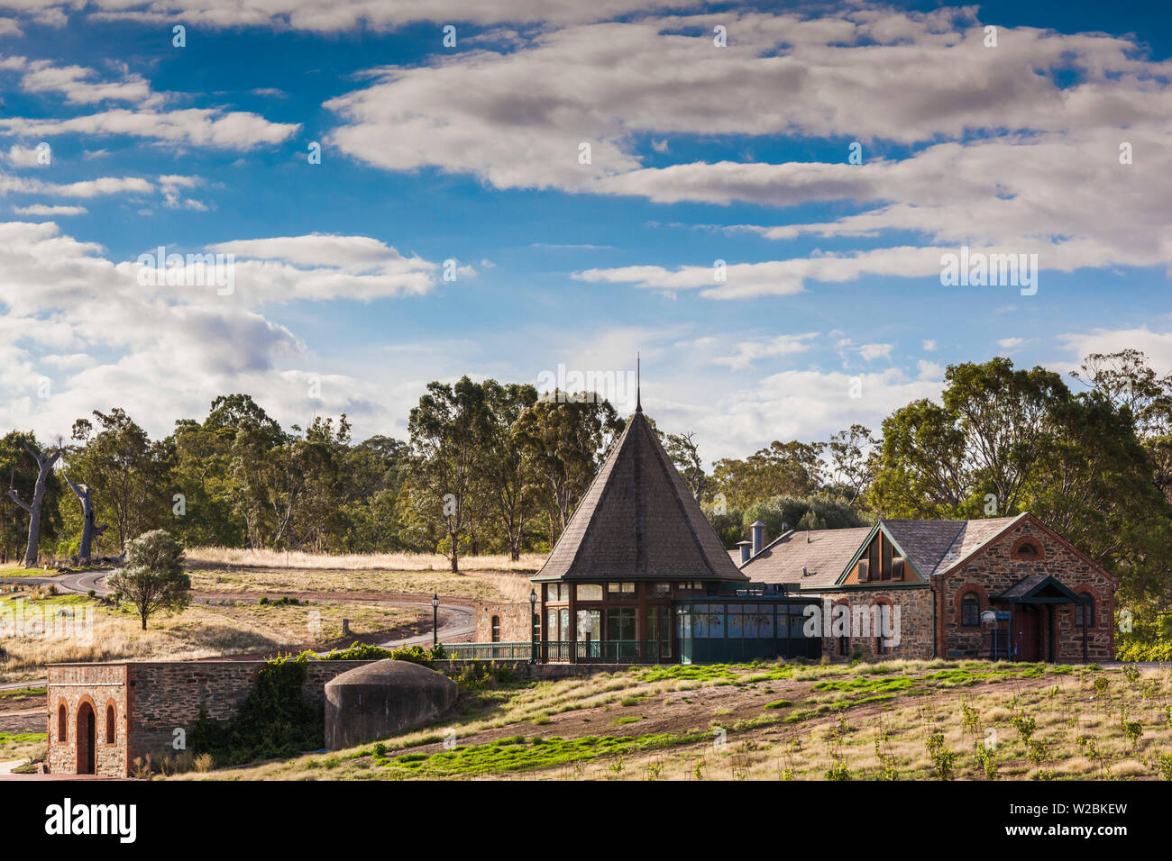 Australia, South Australia, Barossa Valley, Rowland Flat, Jacob's Creek Winery, old winery buildings Stock Photo