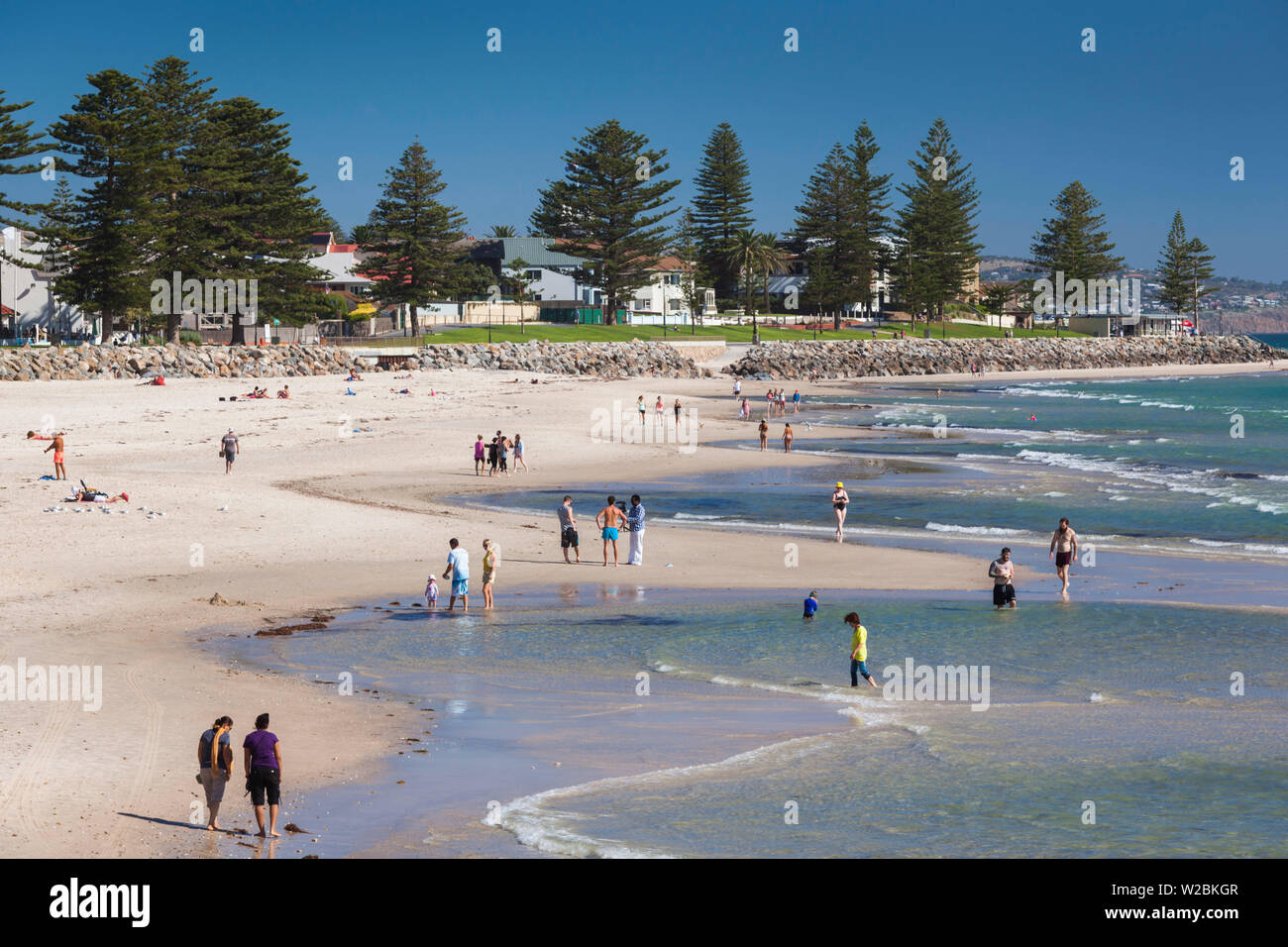 Australia, South Australia, Gelnelg, Glenelg Beach Stock Photo