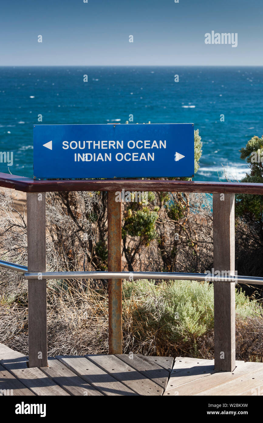 Australia, Western Australia, The Southwest, Cape Leeuwin, meeting point of the Southern and Indian Oceans Stock Photo