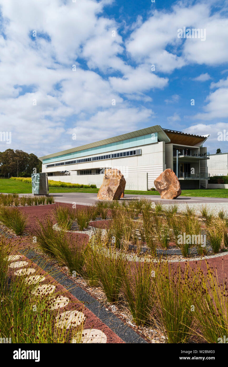 Australia, Australian Capital Territory, ACT, Canberra, National Portrait Gallery and Aboriginal art sculpture garden Stock Photo