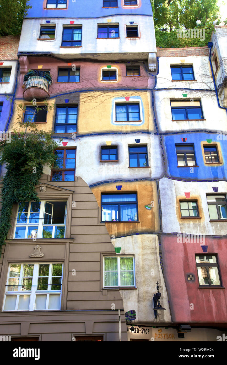 Hundertwasserhaus, Vienna, Austria, Central Europe Stock Photo