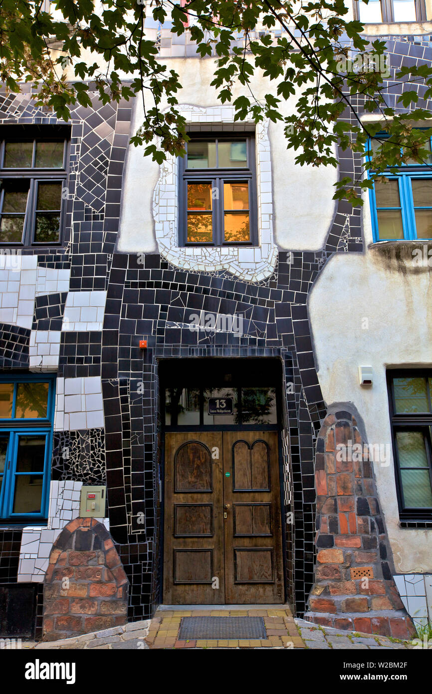 Exterior Kunst Haus Wien Hundertwasser Museum, Vienna, Austria, Central Europe Stock Photo