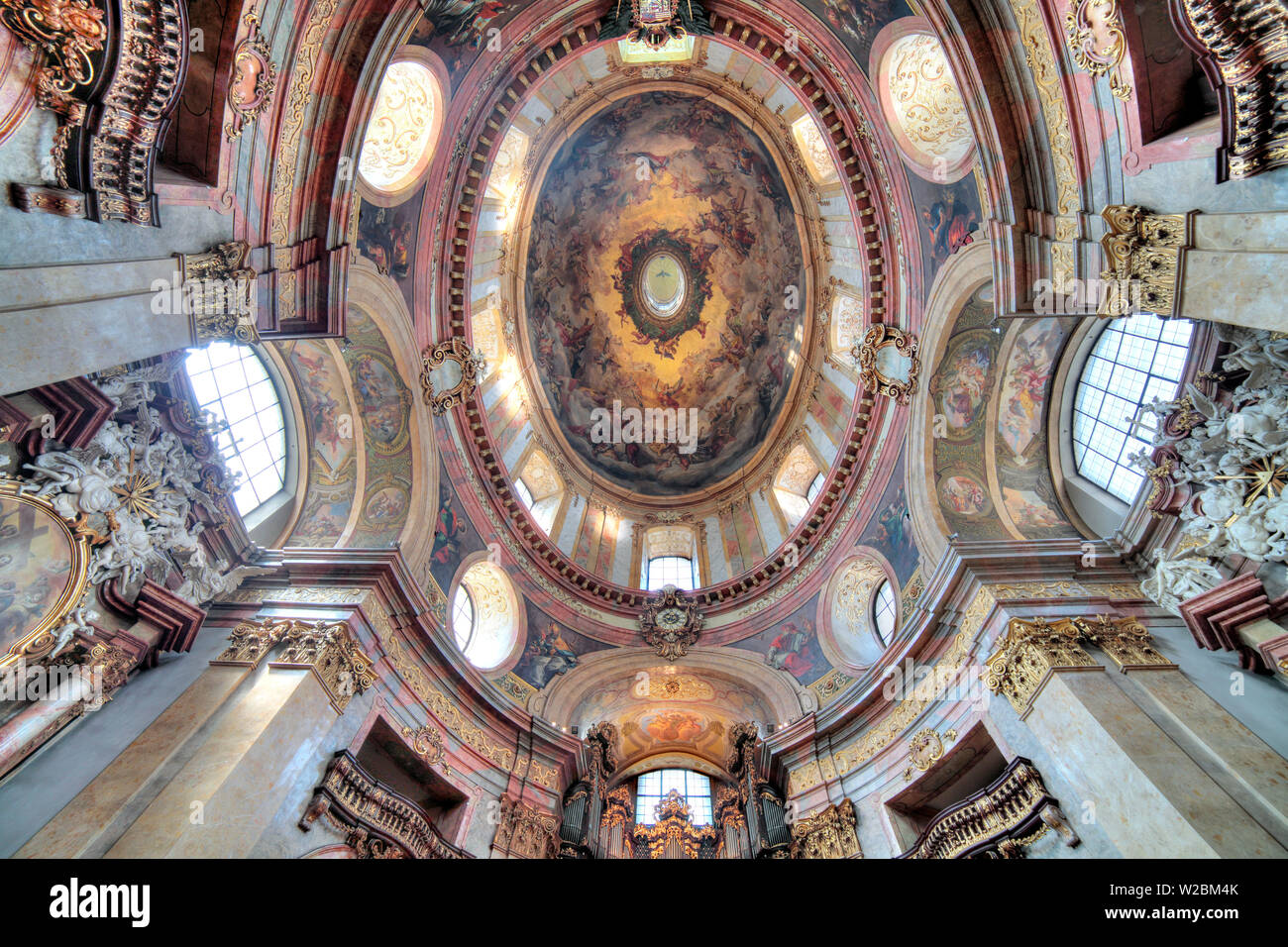 Interior of Peterskirche, St. Peter's Church (1733) Vienna, Austria Stock Photo