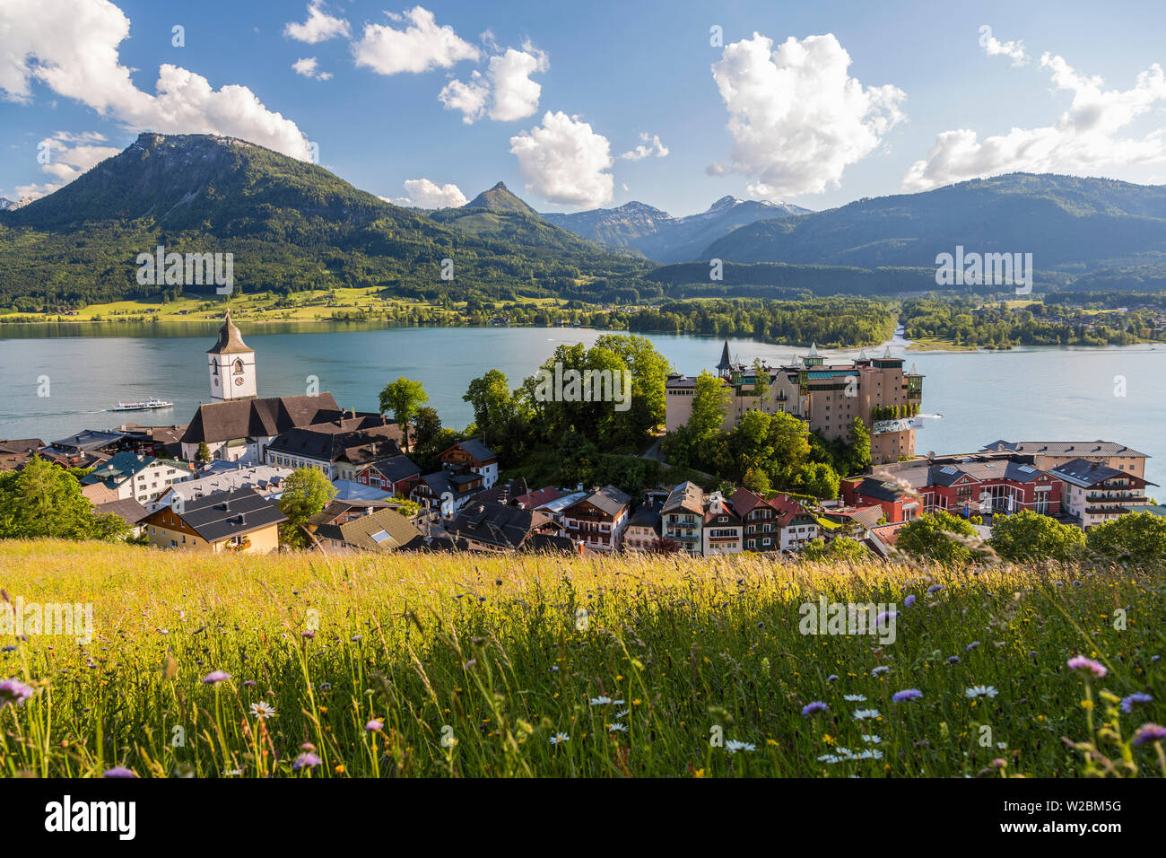 St. Wolfgang, Wolfgangsee lake, Flachgau, Upper Austria, Austria Stock Photo