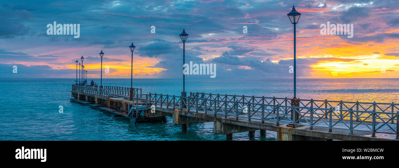 Caribbean, Barbados, Speightstown at Sunset Stock Photo