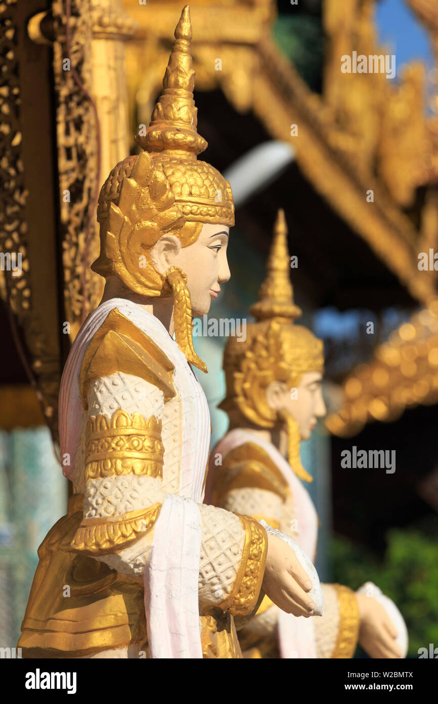 Myanmar (Burma), Yangon (Rangoon), Shwedagon Paya (Pagoda) Stock Photo