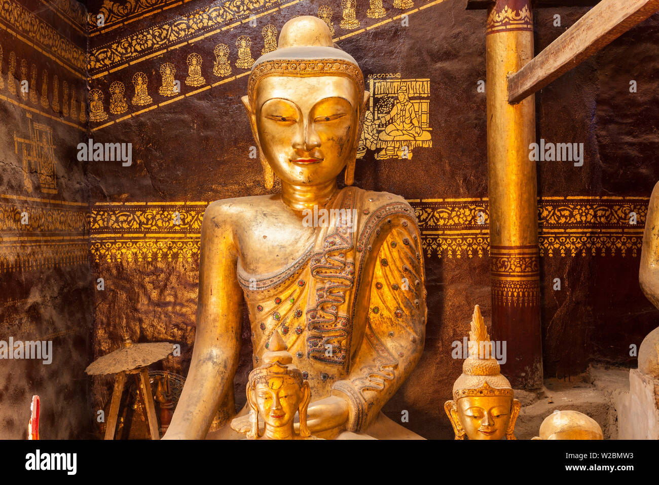 Buddha statues, Kyaing Tong, Golden Triangle, Myanmar, (Burma) Stock Photo