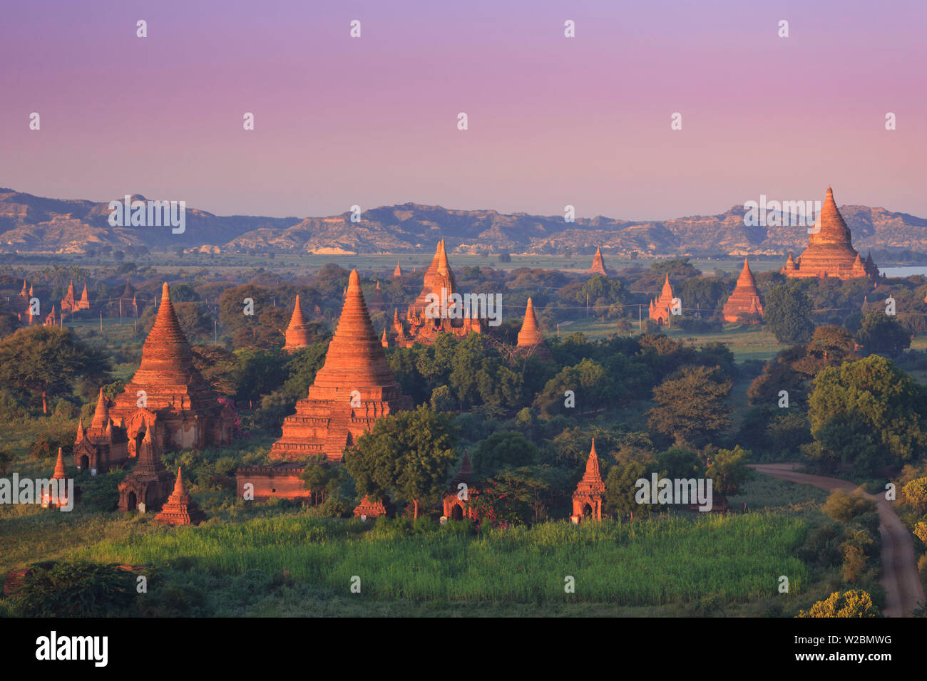 Myanmar (Burma), Temples of Bagan (Unesco world Heritage Site) Stock Photo