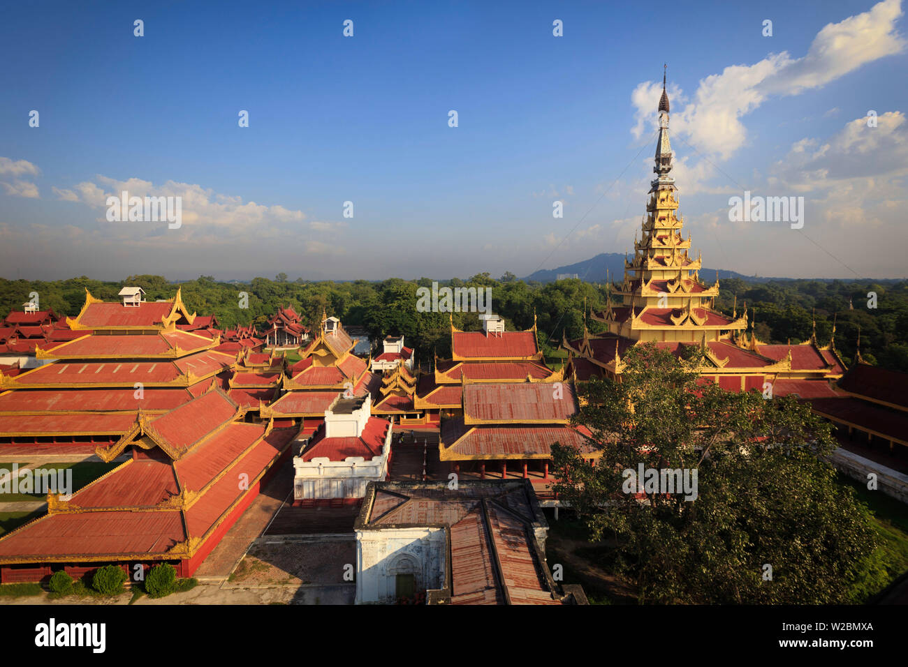 Myanmar (Burma), Mandalay, Mandalay Palace Stock Photo