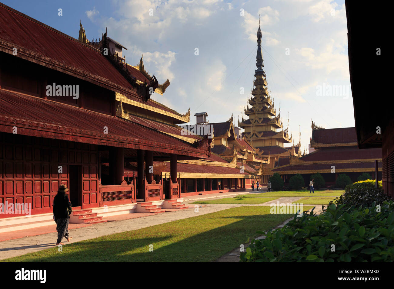 Myanmar (Burma), Mandalay, Mandalay Palace Stock Photo