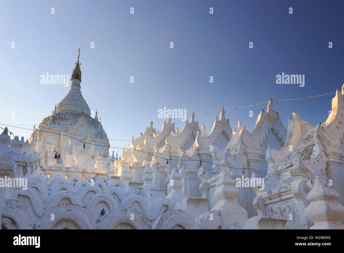 Myanmar (Burma), Mandalay, Mingun, Hsinbyume Paya Buddhist Stupa Stock Photo
