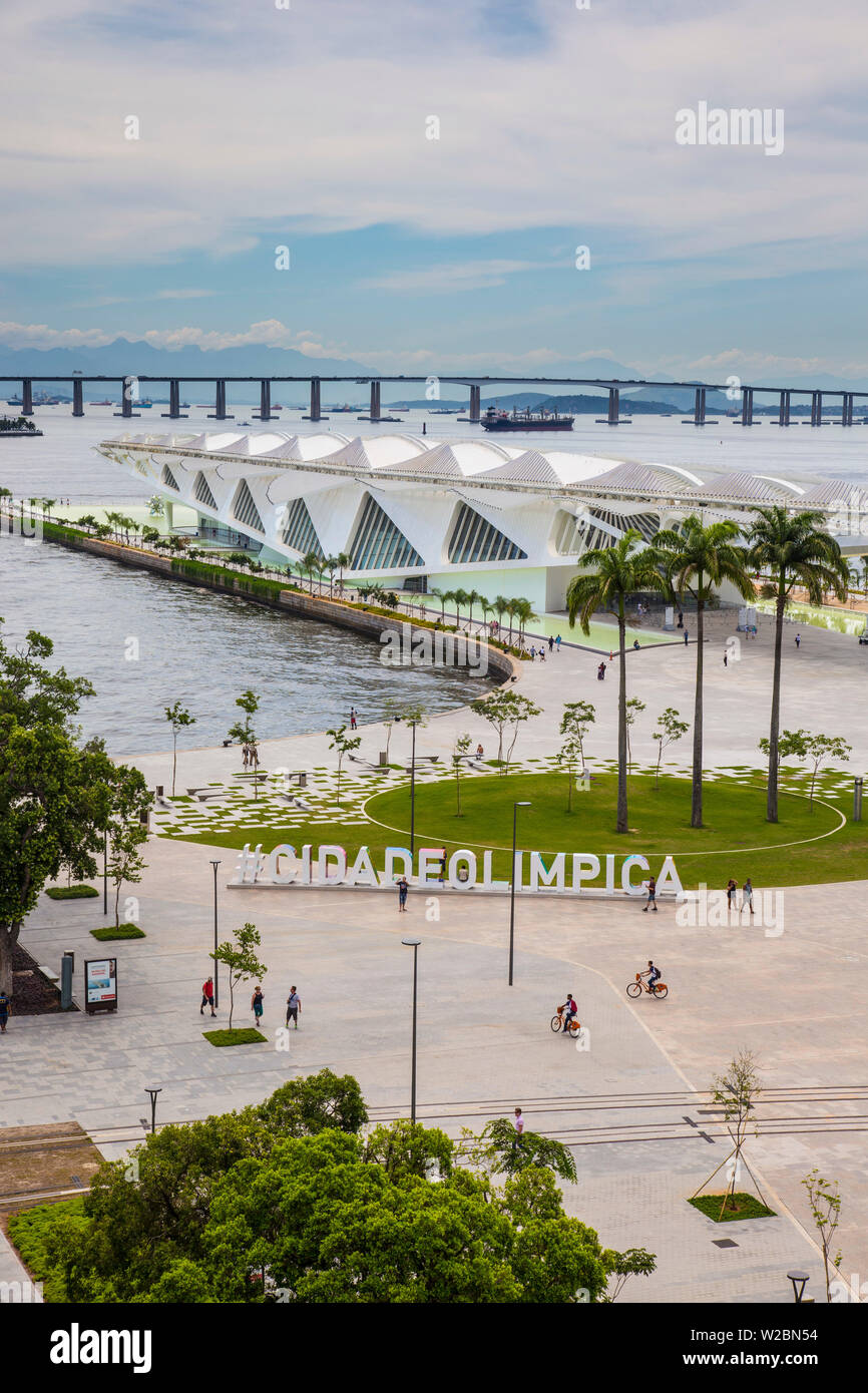 Museu do Amanha (Museum of Tomorrow) by Santiago Calatrava, Rio de Janeiro, Brazil Stock Photo