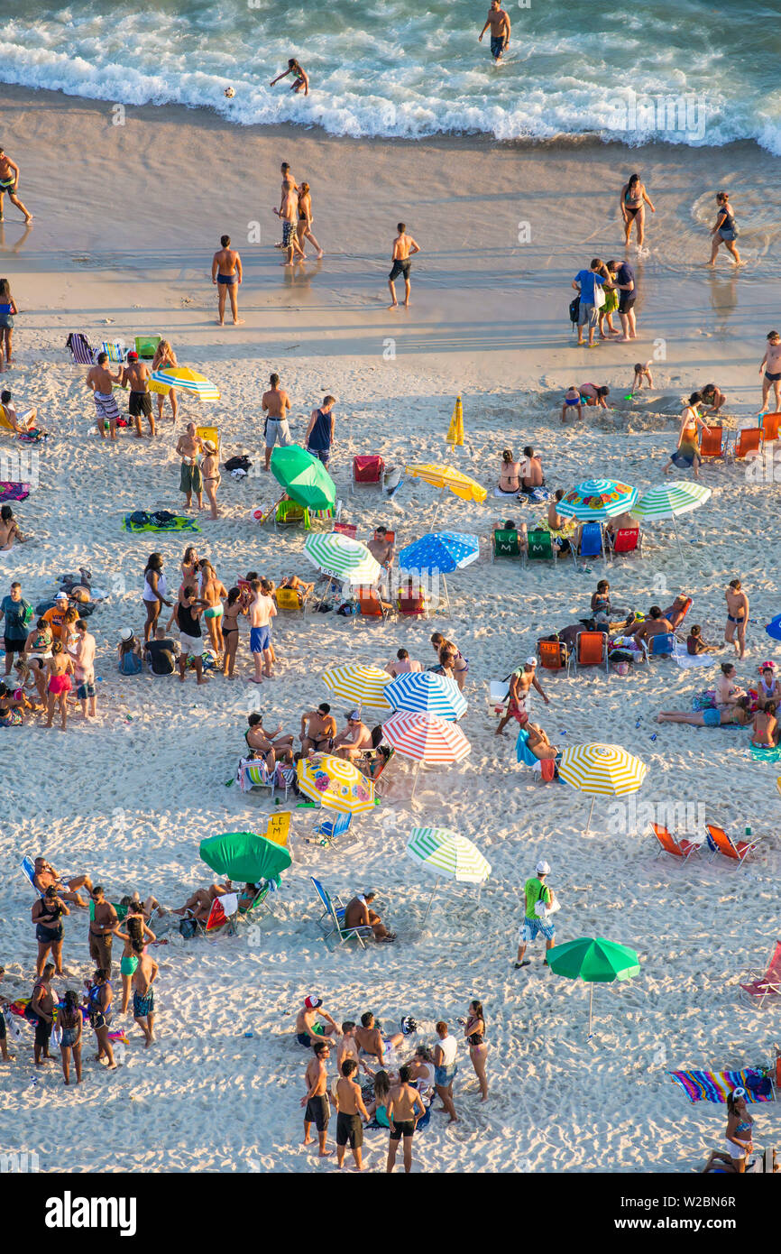 Ipanema Beach, Rio de Janeiro, Brazil, South America Stock Photo