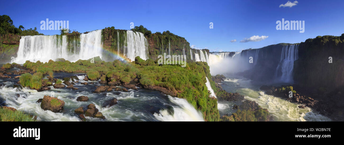 Brazil, Parana, Iguassu Falls National Park (Cataratas do Iguacu) (UNESCO Site), Devil's Throat (Garganta do Diabo) Stock Photo