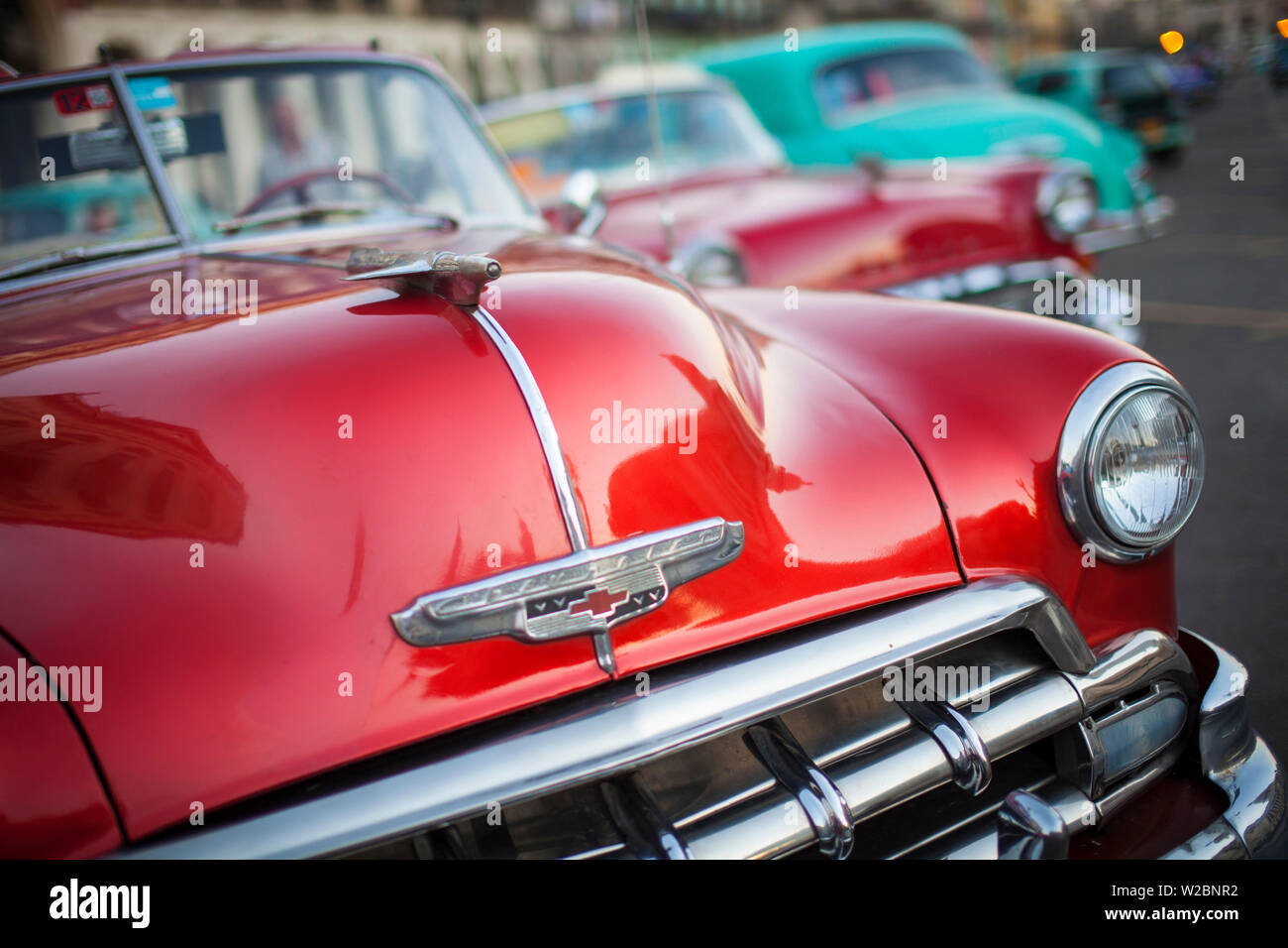 Classic American Car (Chevrolet), Havana, Cuba Stock Photo